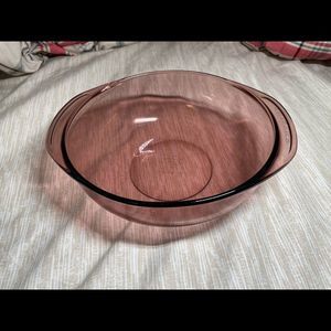 Pyrex vintage amethyst round casserole 2QT 2L